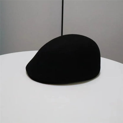 Thick Wool Felt Classic Forward Cap Women Leisure Visors Hat