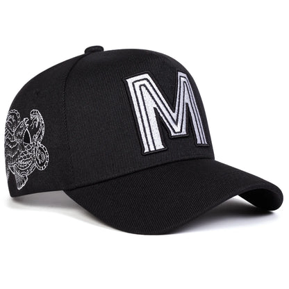 Unisex M Letter Embroidery Baseball Caps Spring and Autumn Outdoor Adjustable Casual Hat Sports Cap