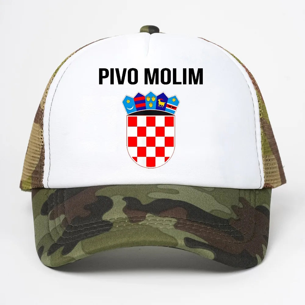 Funny Gift Beer Please In Croatian hat Hrvatska Croatia Souvenir Gift Baseball Cap Men