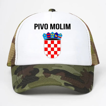 Funny Gift Beer Please In Croatian hat Hrvatska Croatia Souvenir Gift Baseball Cap Men