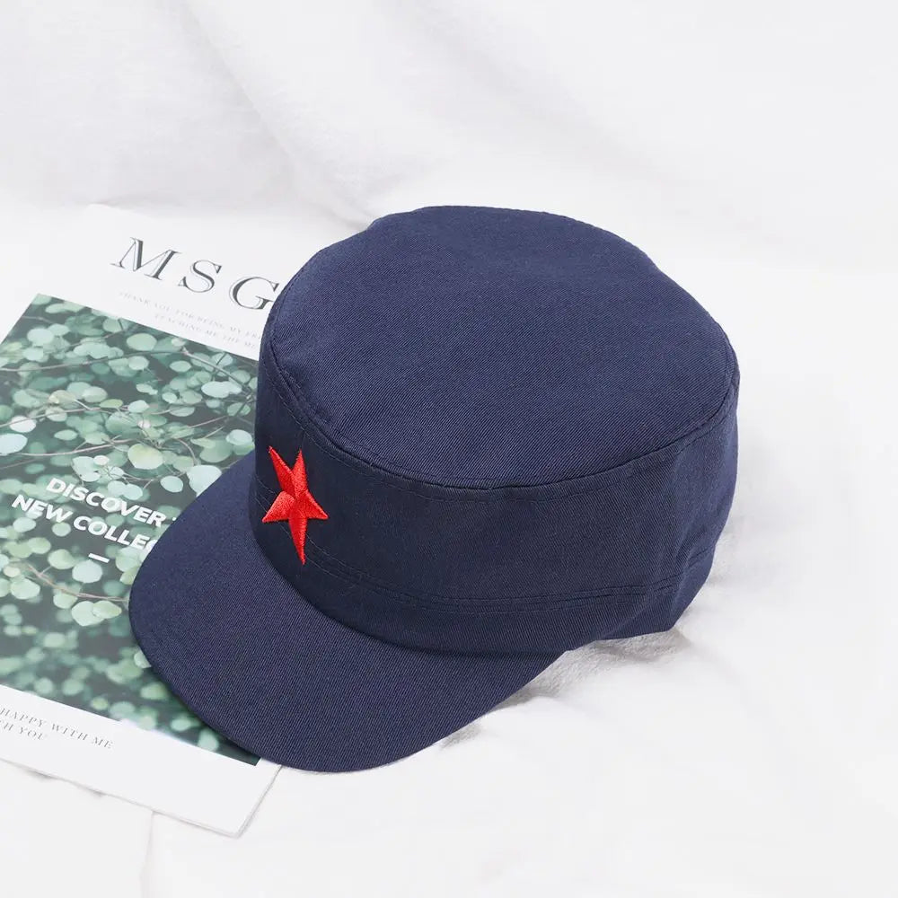 Classic Men Military Caps Men's Women's Fitted Baseball Caps Red Star