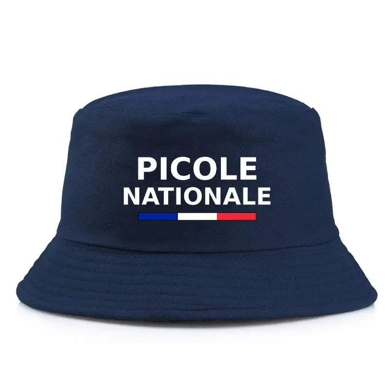 Summer Picole Nationale Reversible Bucket Hats Men Women Cotton Fisherman Cap