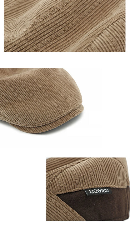Berets Autumn Winter Hat Caps For Men Women Fleece Lined Corduroy Beret Hat