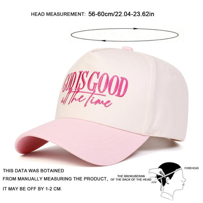 Unisex God Is Good All The Time Embroidery Baseball Caps Spring Autumn
