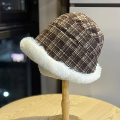 Women Men Thick Plush Winter Warm Fisherman Hat