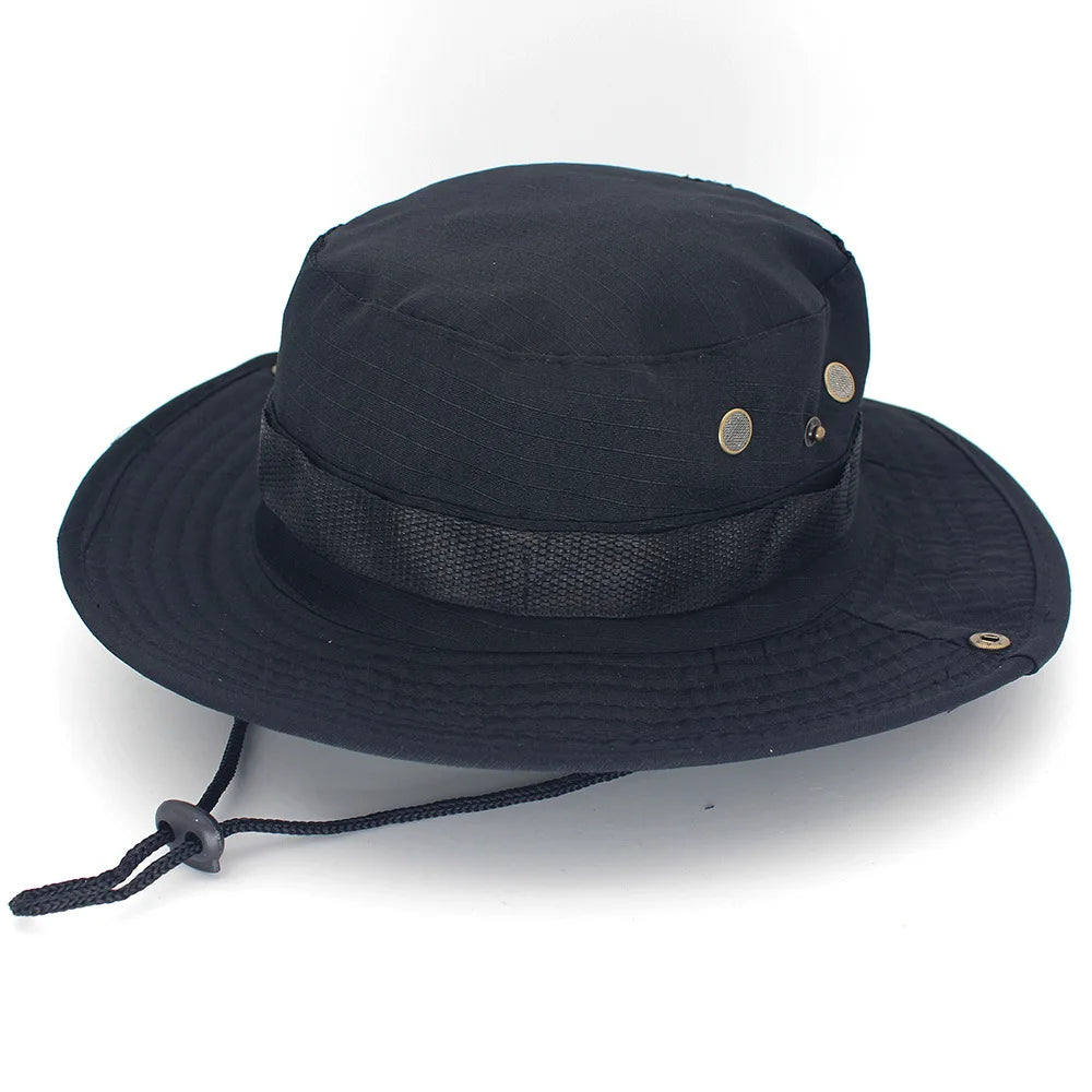 Camouflage Tactical Bucket Hat Summer Men Boonie Hat Outdoor
