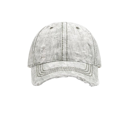 Women Face Slimming Washed Denim Baseball Cap