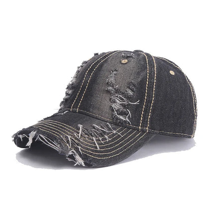Women Men Leisure Ripped Baseball Cap