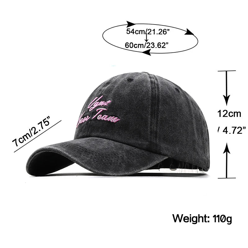 Girl Washed Baseball Cap Hip Hop Vintage Hat