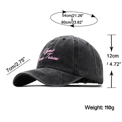 Girl Washed Baseball Cap Hip Hop Vintage Hat