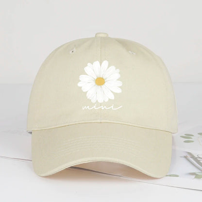 "Mini" Daisy Flower Print Baseball Cap
