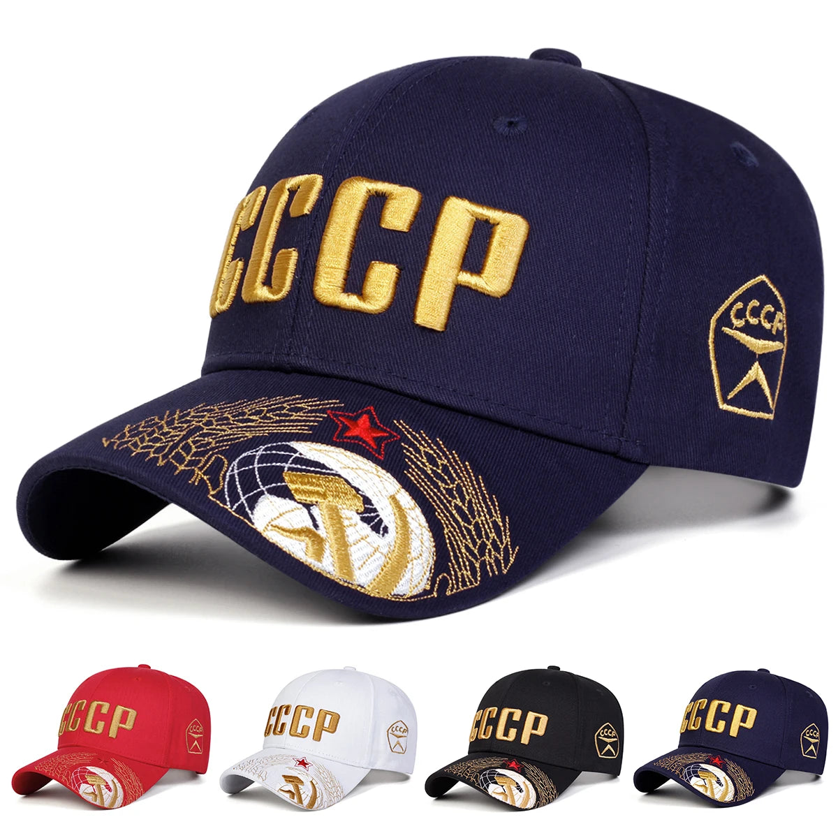 Unisex CCCP Letter Embroidery Baseball Caps