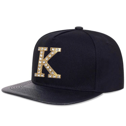 Unisex K Letter Label With Drill Hip-Hop Hats Spring Autumn