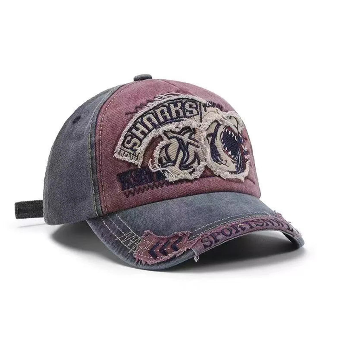 Unisex Shrrks Shark Embroidery Baseball Caps Spring Autumn