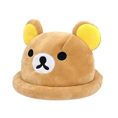 Winter Warm Small Brown Bear Acrylic Fisherman Hat