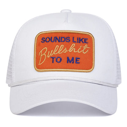 Unisex Bullshit Letter Embroidery Baseball Net Caps Spring and Summer