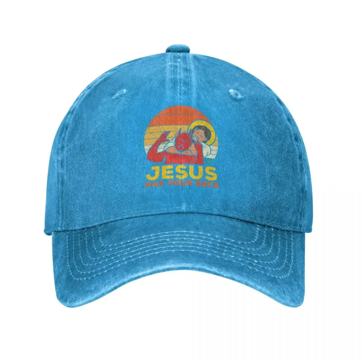 Jesus Has Your Back Retro Demon Baseball Cap
