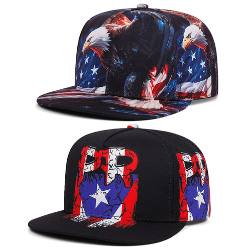 Fashion American Flag Print Men Women Baseball Caps Hip Hop Sports
