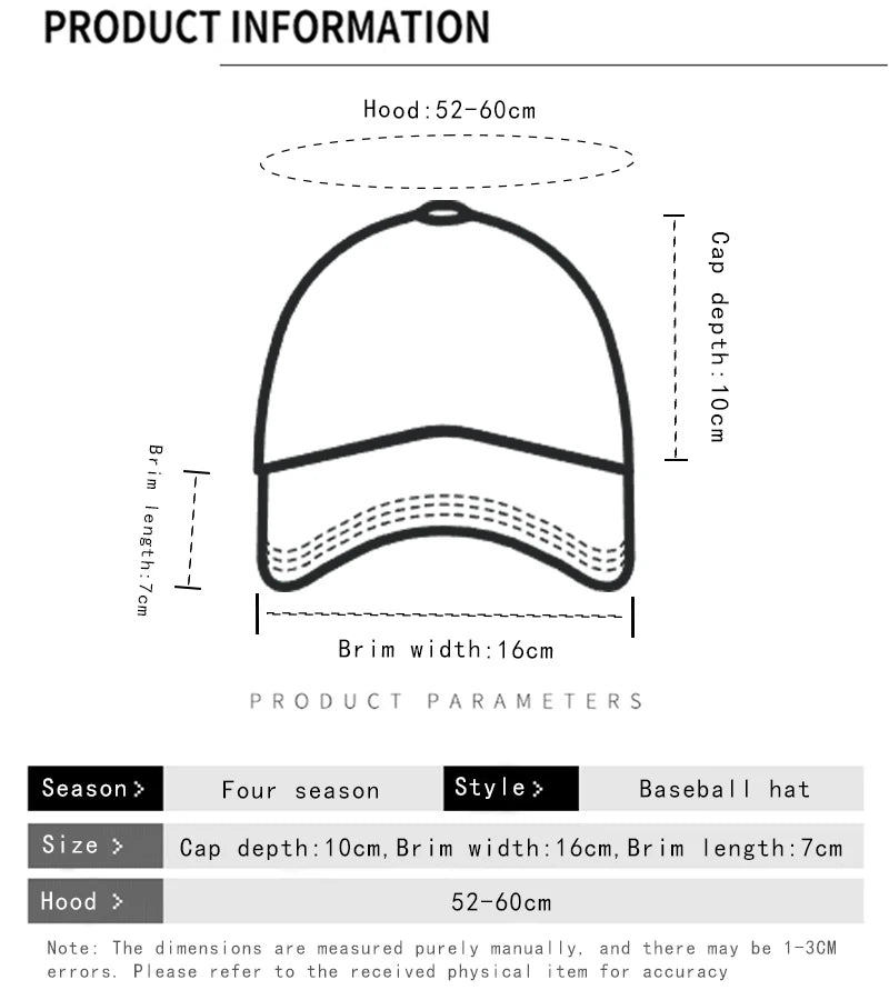 New Unisex American Vintage Broken Style Gradient Baseball Hats