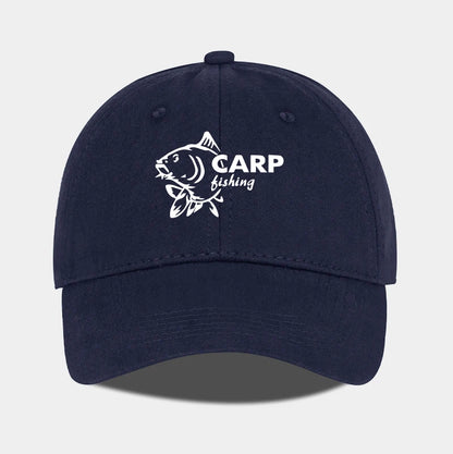 Carp Fishing Print Baseball Cap Adjustable Curved Brim Dad Hat For Men Outdoor Fishing Casual Activities