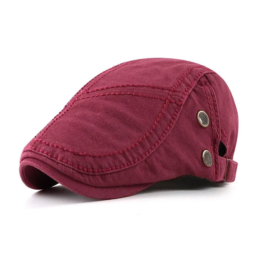 Top Level Men's Berets Hats Casual Cotton Newsboy Caps