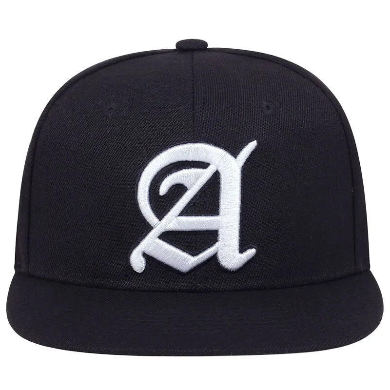 Unisex Personality A Letter Embroidery Hip-Hop Hats