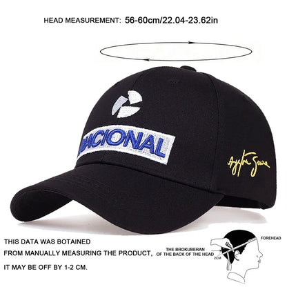 Unisex NACIONAL Letter Embroidery Baseball Caps Outdoor Adjustable Casual Hats Sunscreen Hat Sports Golf Cap