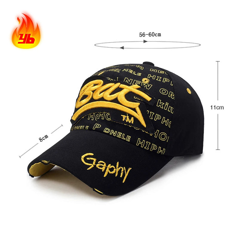Fashion Unisex Outdoor Sport Baseball Cap One Size Suitable for Men Women 3D Embroidery Patch Print