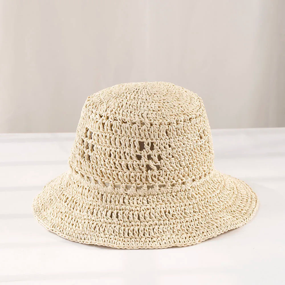 Straw Hat Summer Women Visor Bucket Hat