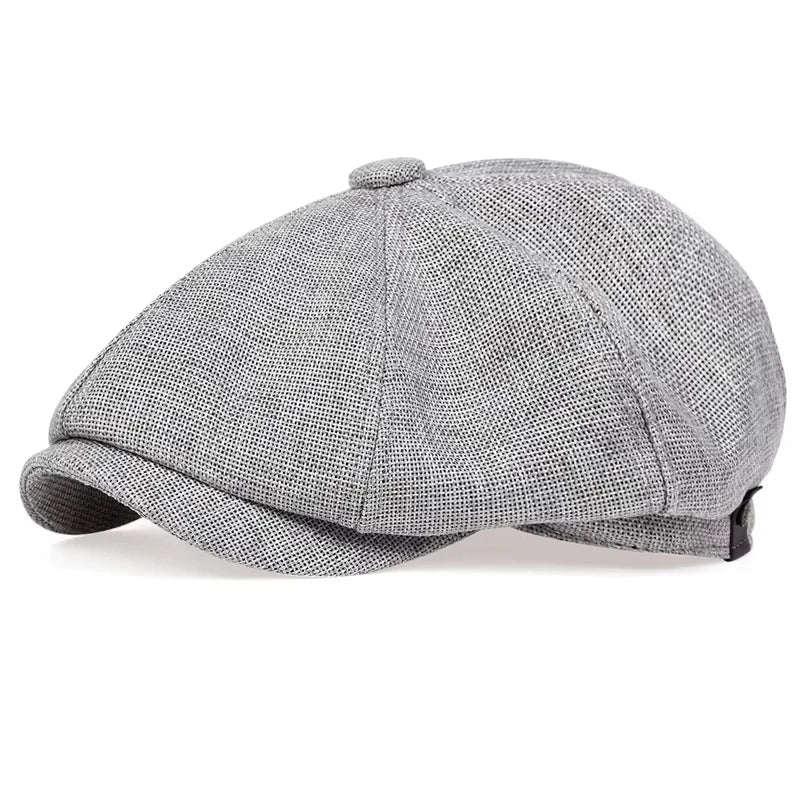 New Men Casual Newsboy Hat Spring Summer Thin Retro Beret