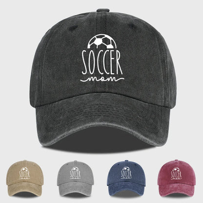 Soccer Mom Print Washed Baseball Cap For Moms