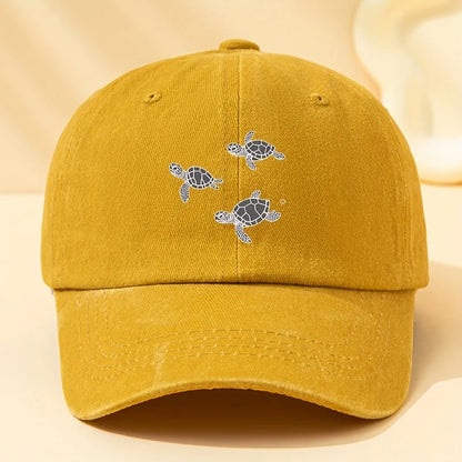 Turtle Print Unisex Baseball Cap with Outdoor