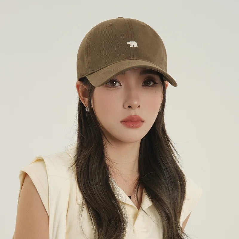 1pc Polar Bear Embroidered Baseball Hat for Men and Women