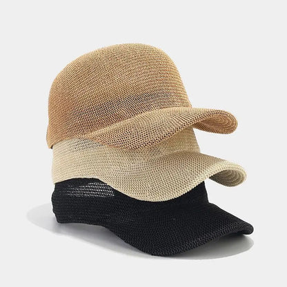 2024 New Summer Breathable Straw Baseball Cap Men