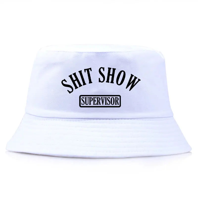 Shit Show Print Reversible Bucket Hat Funny Sarcastic Summer Fisherman