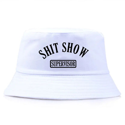 Shit Show Print Reversible Bucket Hat Funny Sarcastic Summer Fisherman