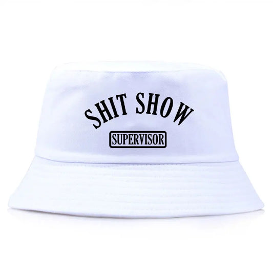 Shit Show Print Reversible Bucket Hat Funny Sarcastic Summer Fisherman