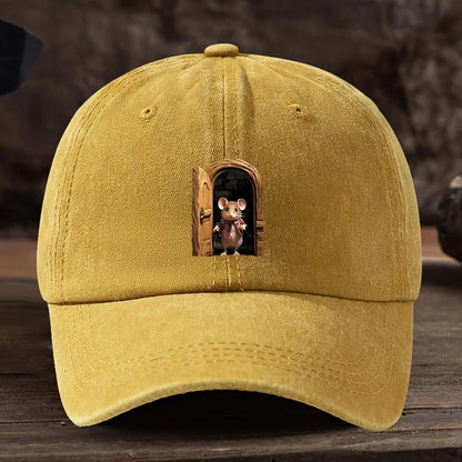 Cute Mouse Printed Baseball Hat