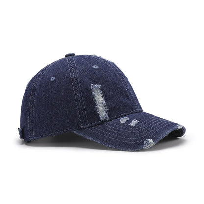 Outdoor Distressed Personalized Street Style Versatile Plain Baseball Cap