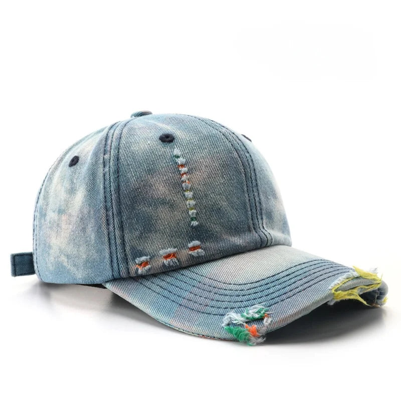 Sun Hat Fashionable Washed Denim Baseball Cap