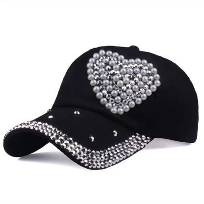 Hip Hop Rhinestones Studded Baseball Caps