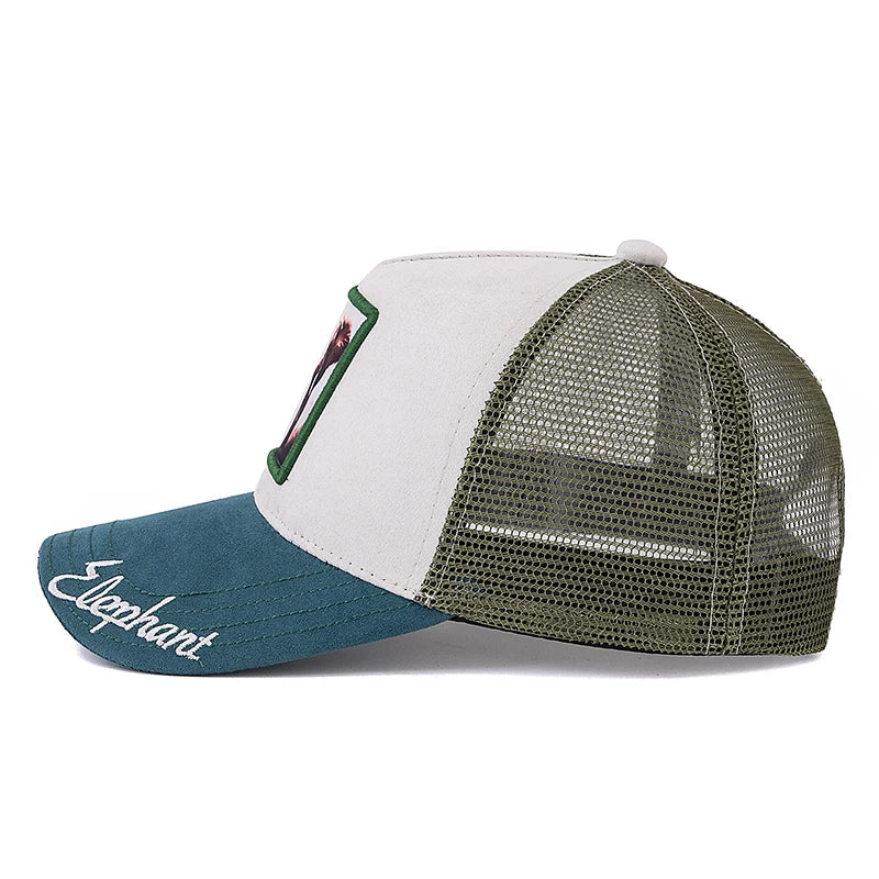 Unisex Mesh Cap Elephant Summer Animal Baseball Cap For Men Women ﻿