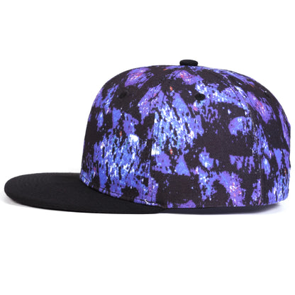 Unisex Purple Starry Sky Printing Hip-hop Hats Fashion Spring Autumn