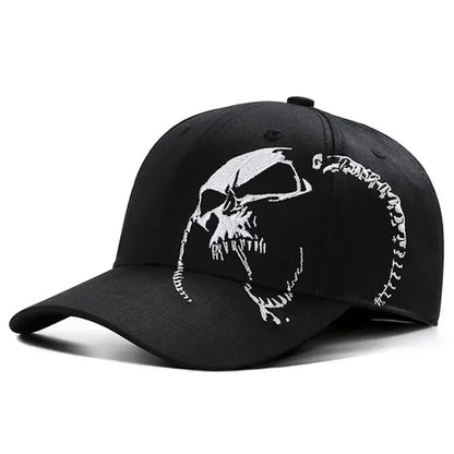 Unisex Side Skull Pattern Embroidery Baseball Caps Spring and Autumn