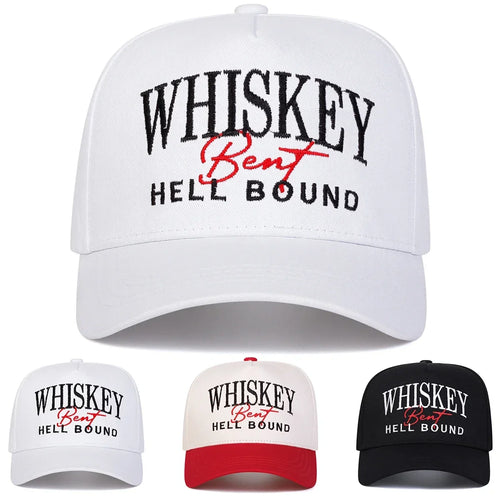 Unisex Whiskey Letter Embroidery Baseball Caps Spring Autumn