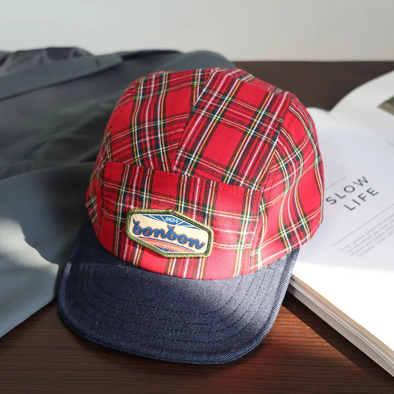 Unisex Visors New Plaid Retro Fashionable Simple