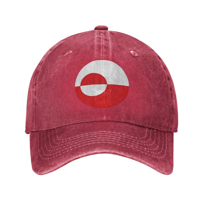 Summer Greenland Baseball Cap Sun Adjustable Print Washed Trucker Hat Men