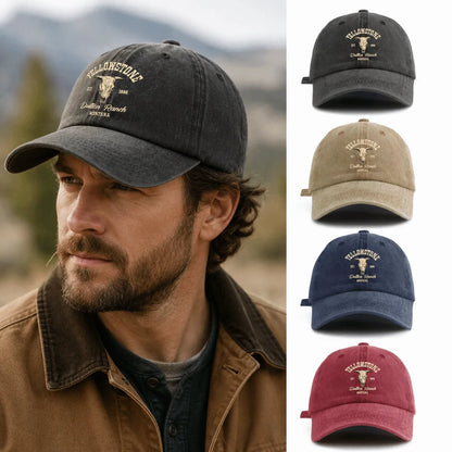 Vintage Bull Skull Western Cowboy Baseball Hats