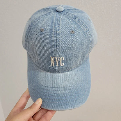 Classic Retro Denim Baseball Cap Unisex NYC