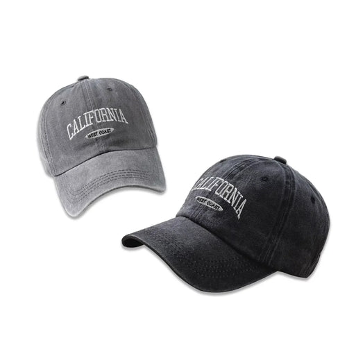 Cotton Retro Vintage Baseball Cap Men Women Denim Embroidered Letters Hat